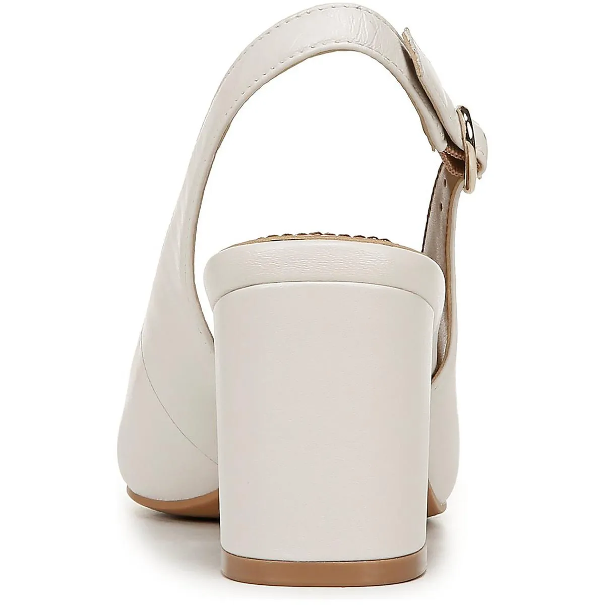 Sophie Womens Leather Round Toe Slingback Heels
