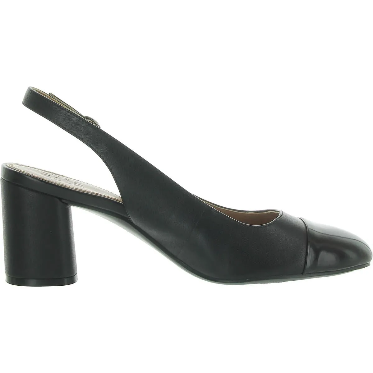 Sophie Womens Leather Round Toe Slingback Heels