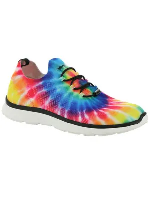 Steffi Womens Knit Fitness Slip-On Sneakers