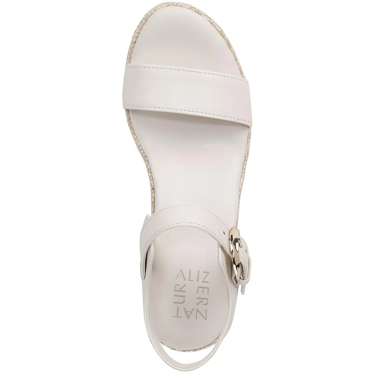 Stella Womens Leathe Ankle Strap Wedge Sandals