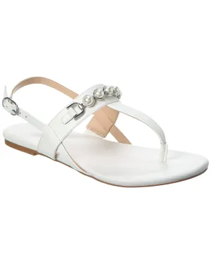 Stuart Weitzman Perla T-Strap Leather Sandal