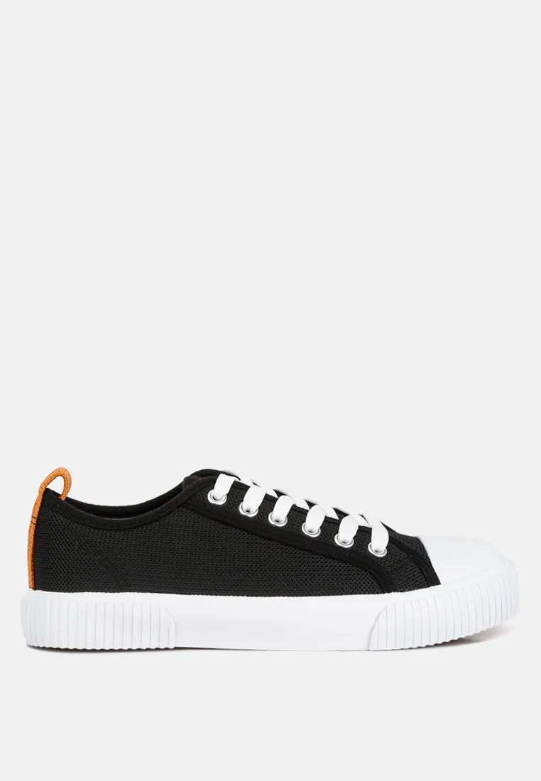 sway chunky sole knitted textile sneakers