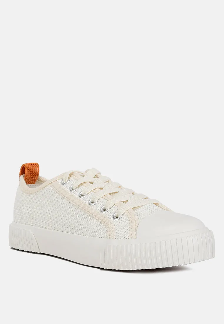 sway chunky sole knitted textile sneakers