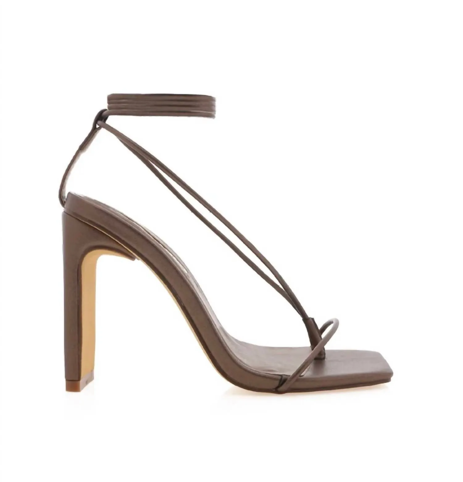 Tala Heel Lace Sandal In Bronz In Bronze