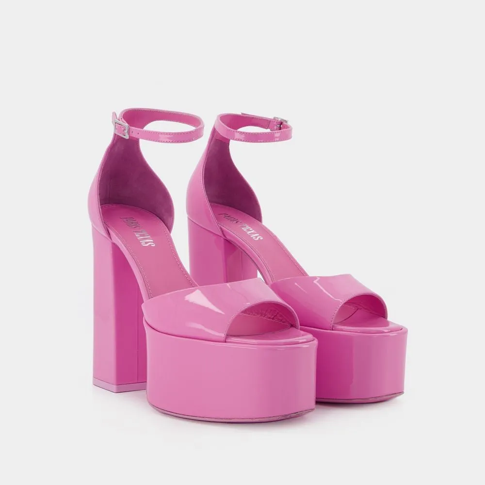Tatiana Platform Sandals - Flamingo - Leather