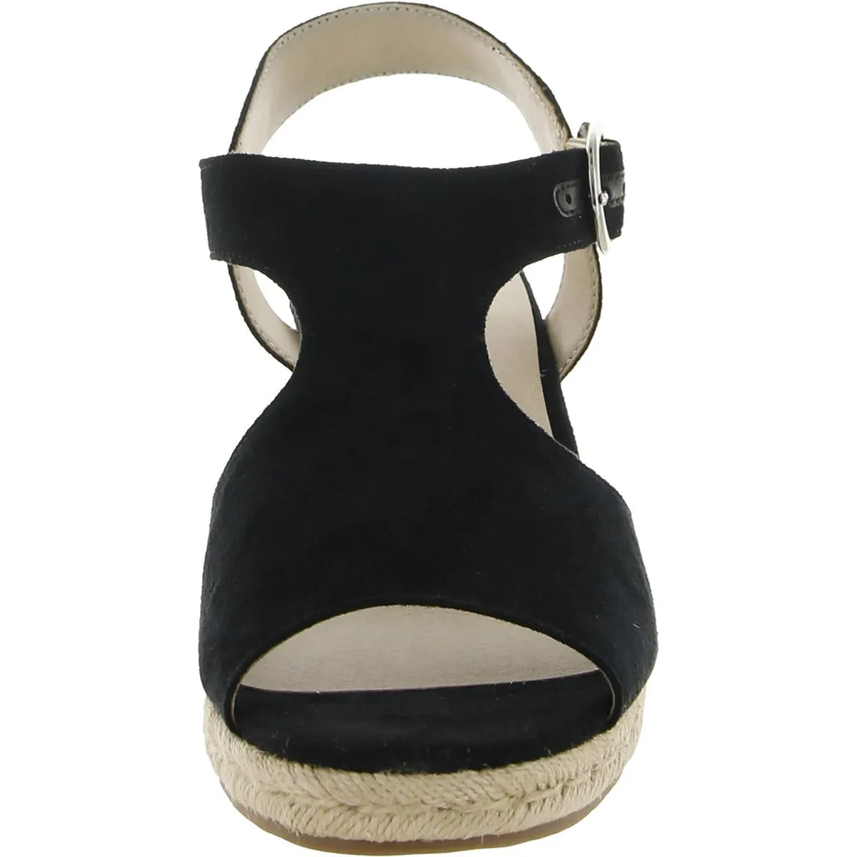 Tersa Womens Faux Suede Ankle Strap Wedge Heels