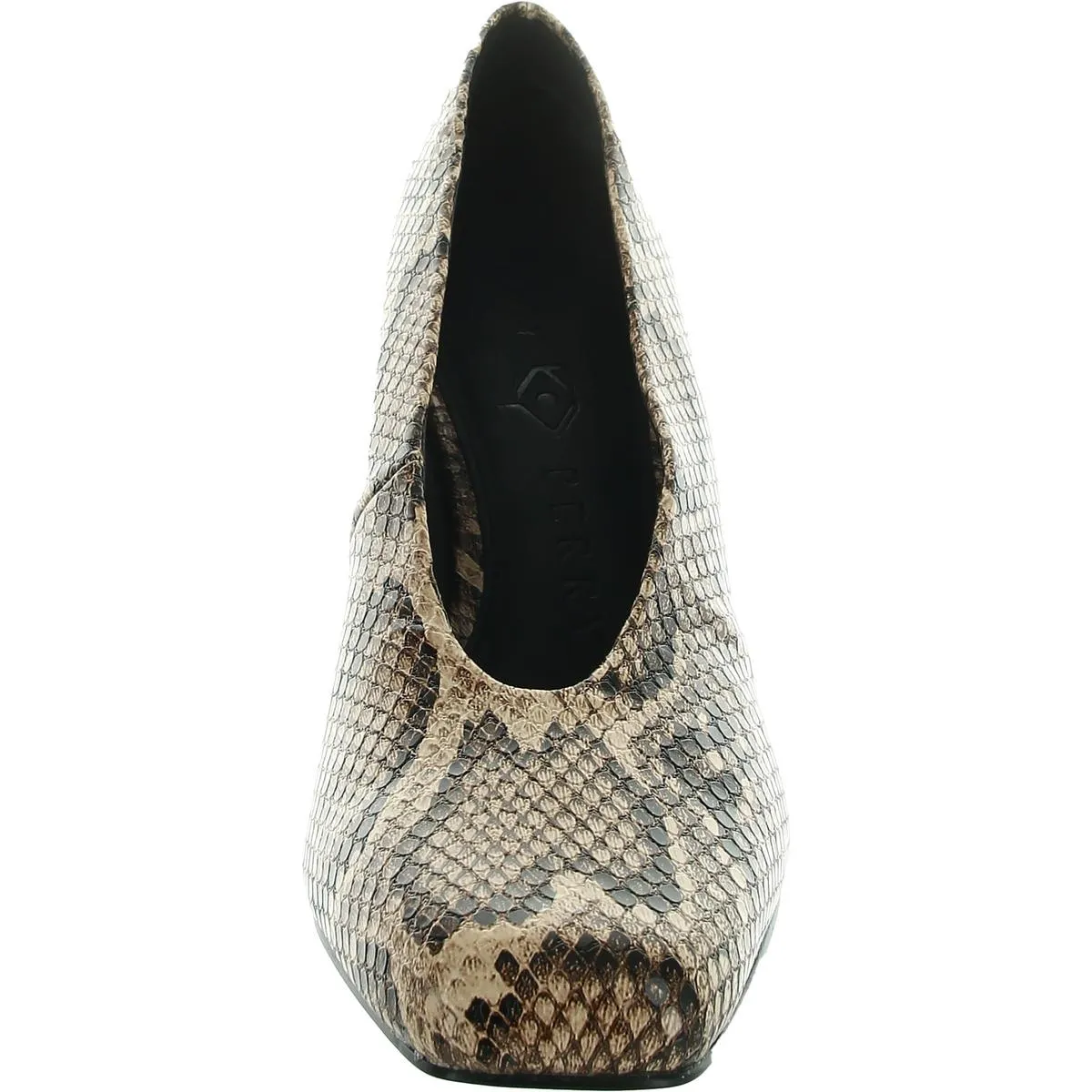 The Hollow Wedge Pump Womens Cut-Out Faux Leather Wedge Heels