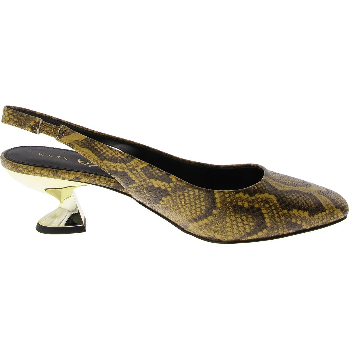 The Laterr Womens Faux Leather Square Toe Slingback Heels