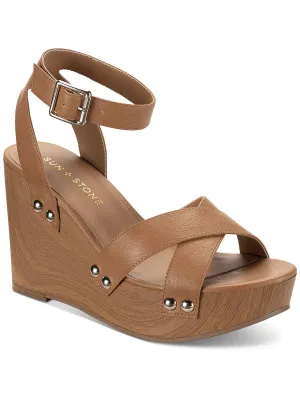 TIARAA Womens Ankle Strap Platform Wedge Heels