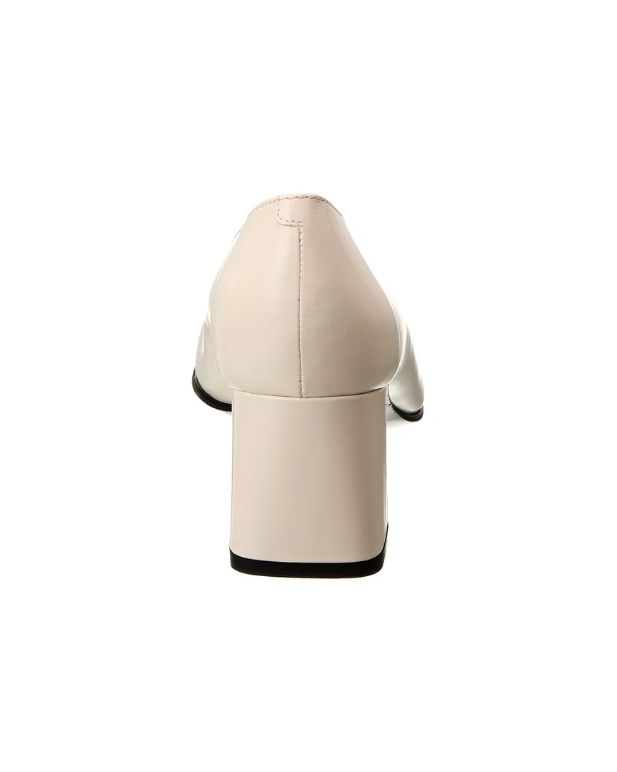 TODs Logo Leather Pump