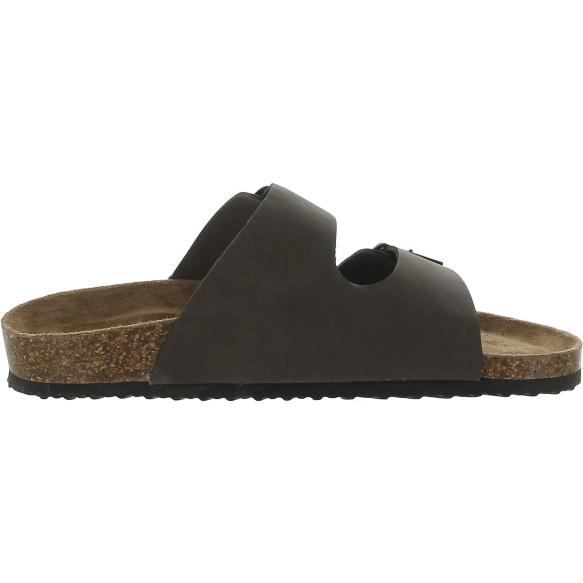 Triun Womens Faux Leather Slide Sandals