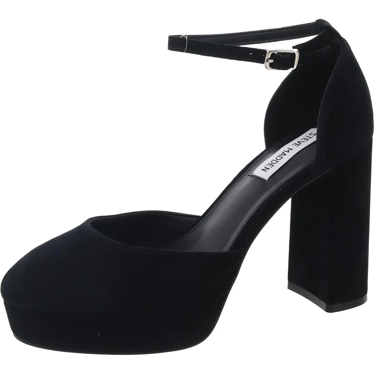 Truth Womens Suede Ankle Strap Platform Heels