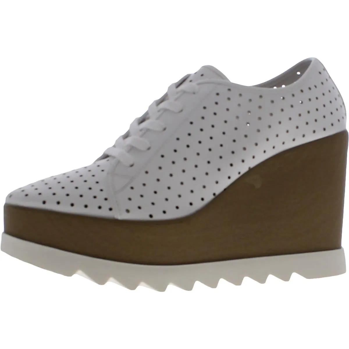 Unfazed Womens Faux Leather Lifestyle Wedge Heels