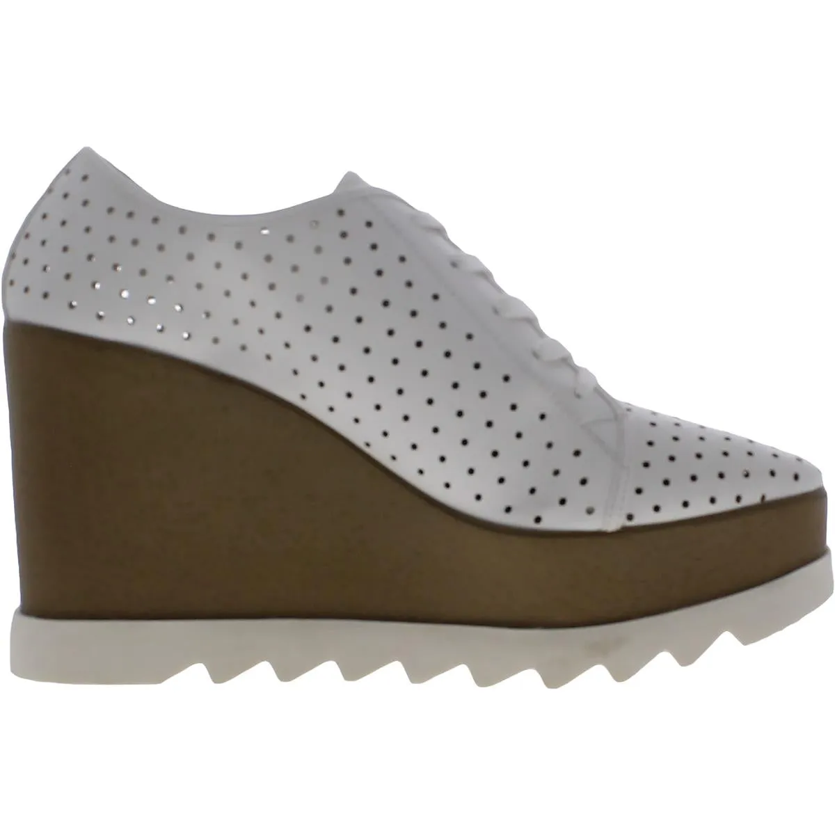 Unfazed Womens Faux Leather Lifestyle Wedge Heels
