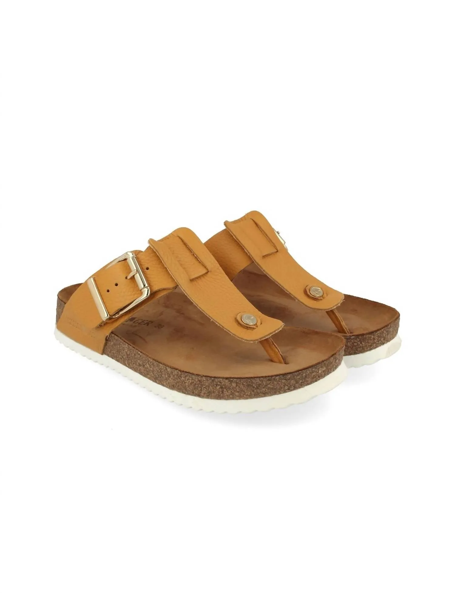 Unisex - Cora Toe Post Sandal In Golden
