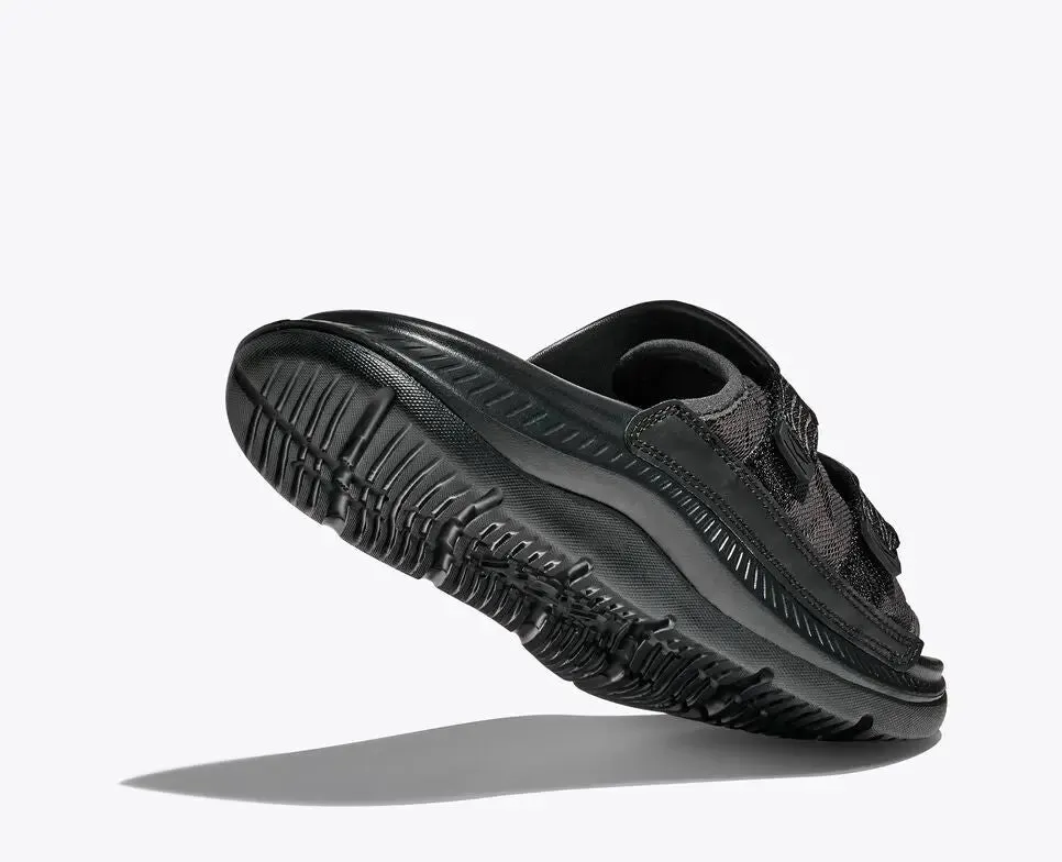 Unisex Hoka Ora Luxe  Premium Recovery Slide with Adjustable Ariaprene Strap & Cushioned Support