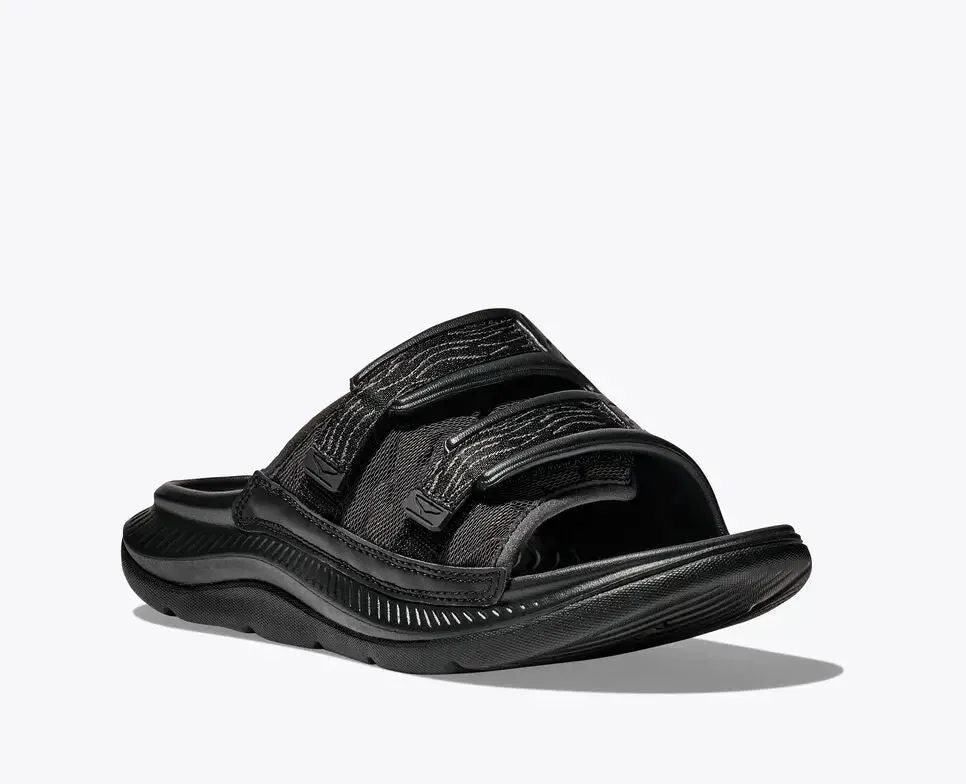Unisex Hoka Ora Luxe  Premium Recovery Slide with Adjustable Ariaprene Strap & Cushioned Support