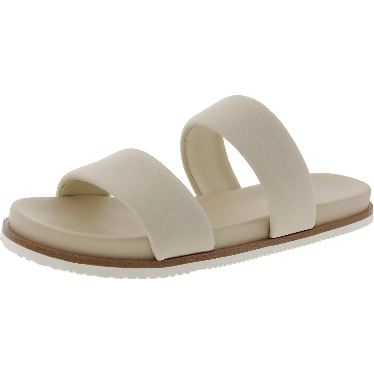 VALERI Womens Faux Suede A Slide Sandals
