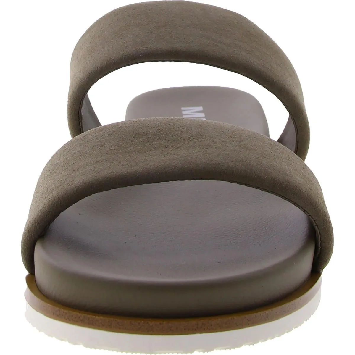 VALERI Womens Faux Suede A Slide Sandals
