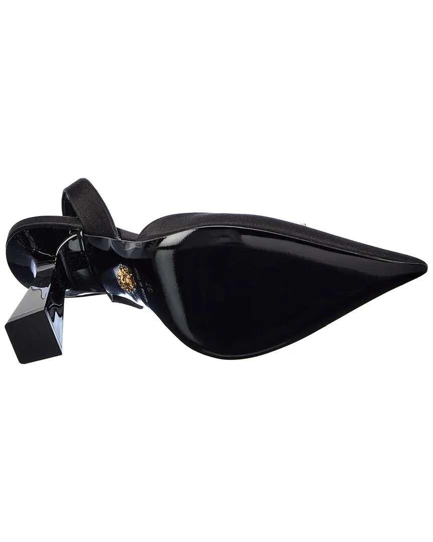 Versace La Medusa Satin Slingback Pump