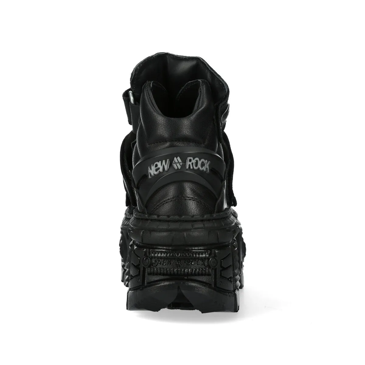 WALL285-S2 Boots Punk Metallic Leather Gothic