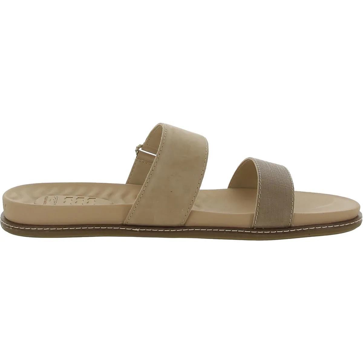 Waveside Womens Leather Slip On Slide Sandals
