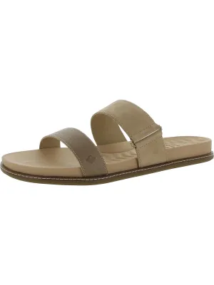 Waveside Womens Leather Slip On Slide Sandals