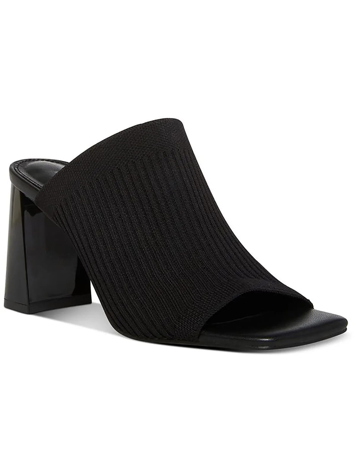 Wendi Womens Faux Leather Square Toe Mules