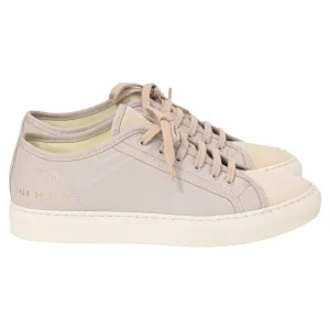 Woman by Common Projects Tournament Low-Top Sneakers in Grey Leather and Suede