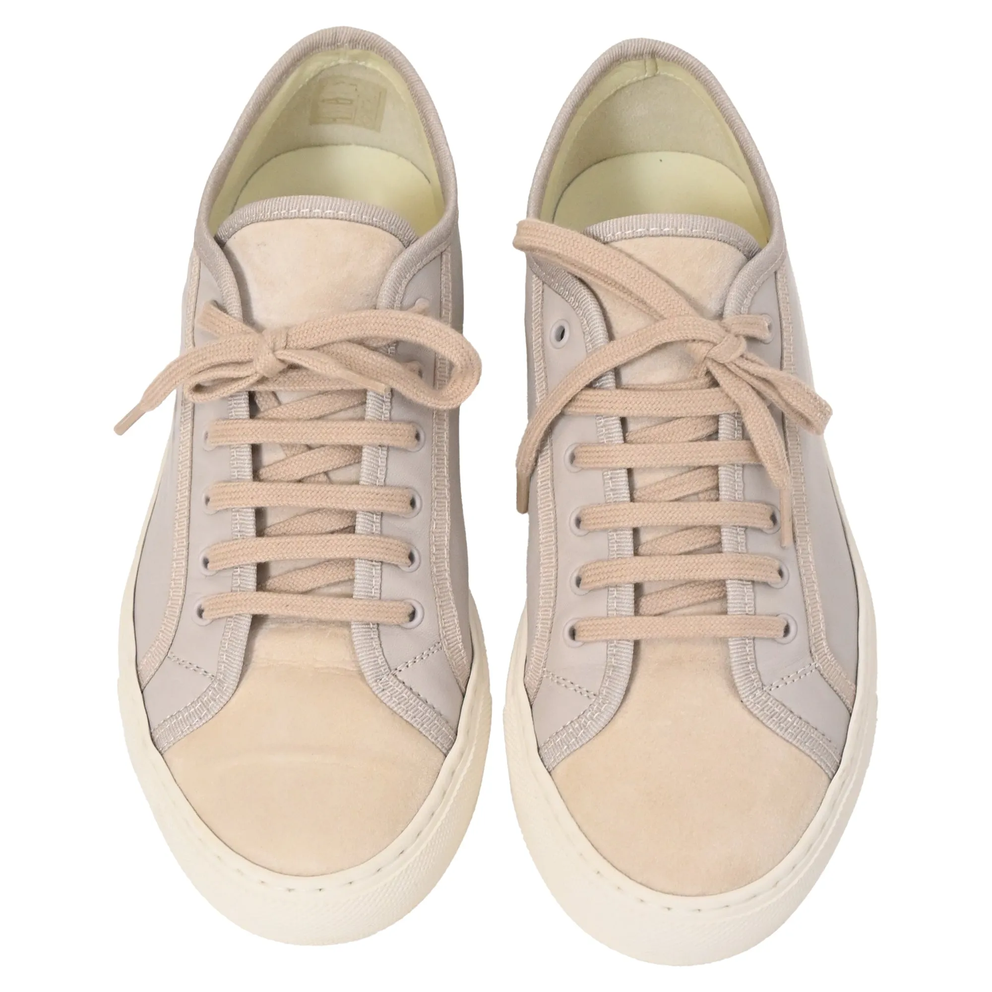 Woman by Common Projects Tournament Low-Top Sneakers in Grey Leather and Suede