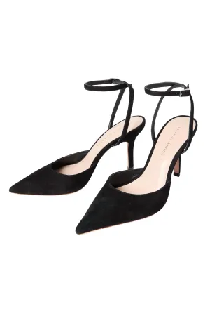 Women Jaden Pointed Toe Ankle Strap Pump In Black