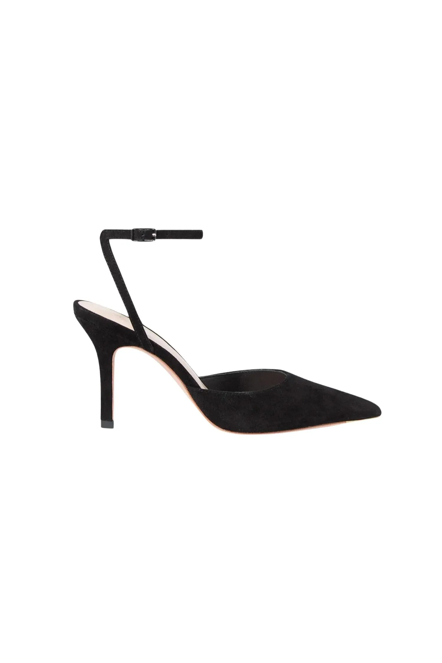 Women Jaden Pointed Toe Ankle Strap Pump In Black