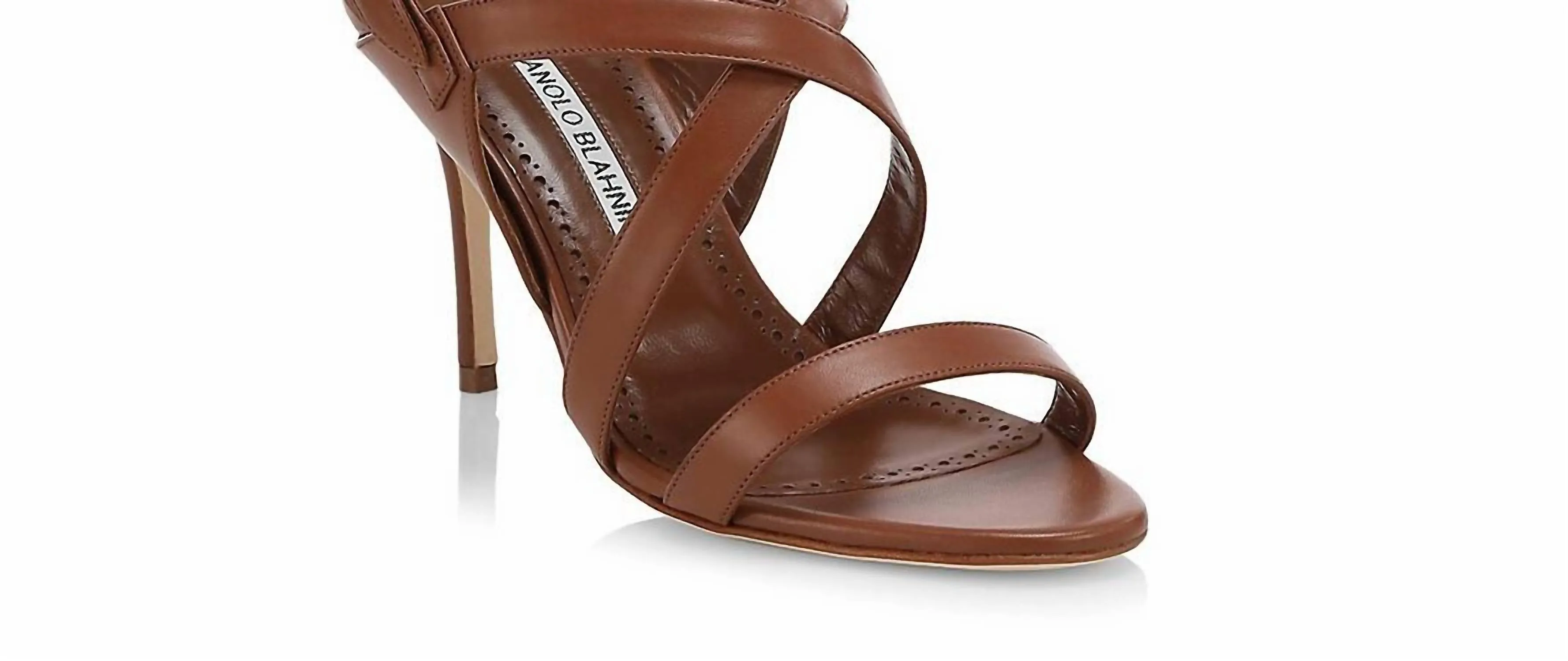 Women Singanu Strappy High Leather Sandals In Brown