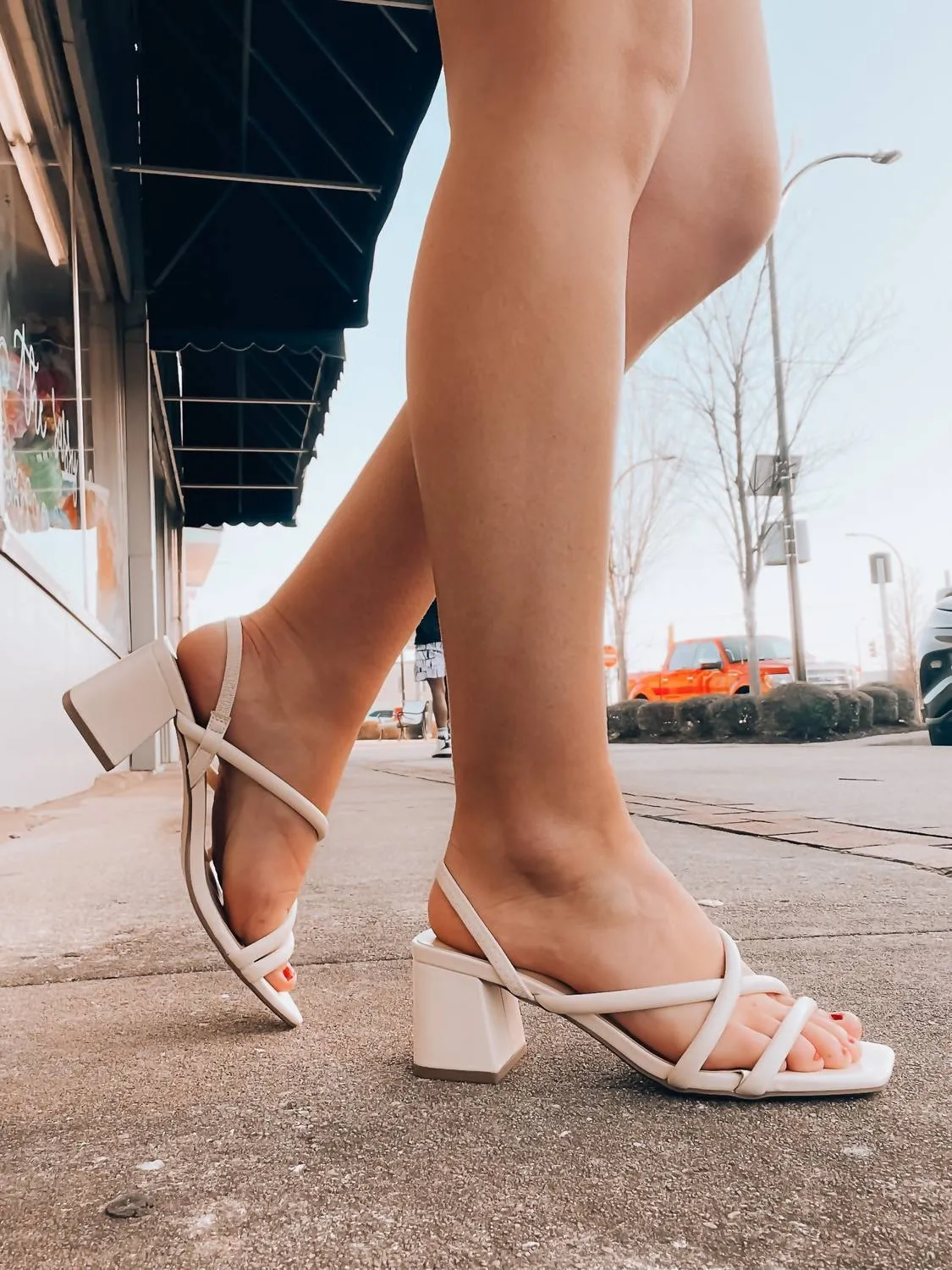 Women Slip Into Style Heels In Bone