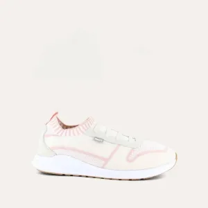 Women's Adonis Slip On Sneakers - Medium In White/pink Knit