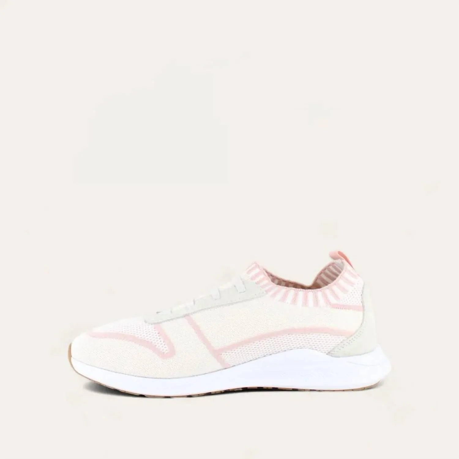Women's Adonis Slip On Sneakers - Medium In White/pink Knit