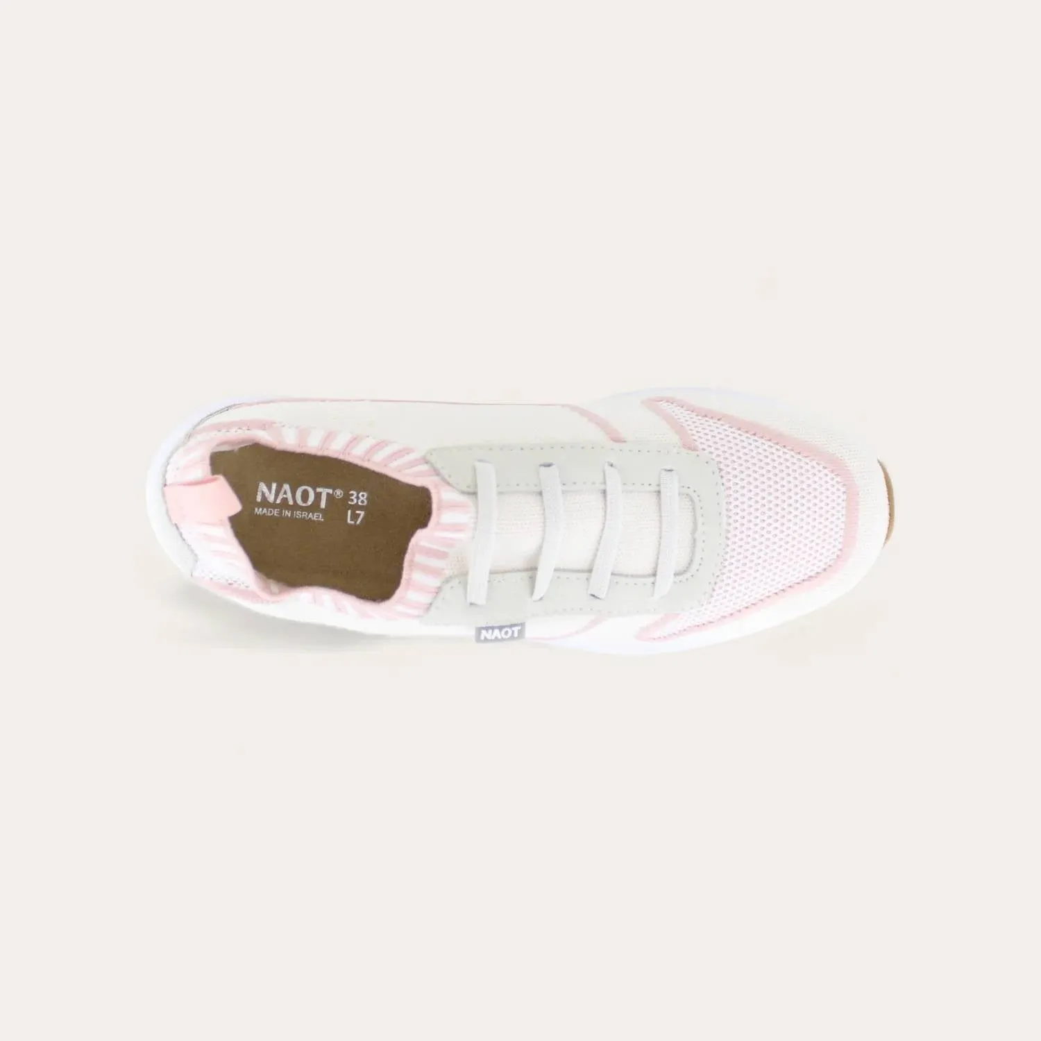 Women's Adonis Slip On Sneakers - Medium In White/pink Knit