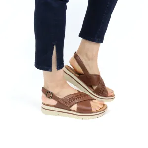 Women's Aidan Platforms In Cuoio Pebble