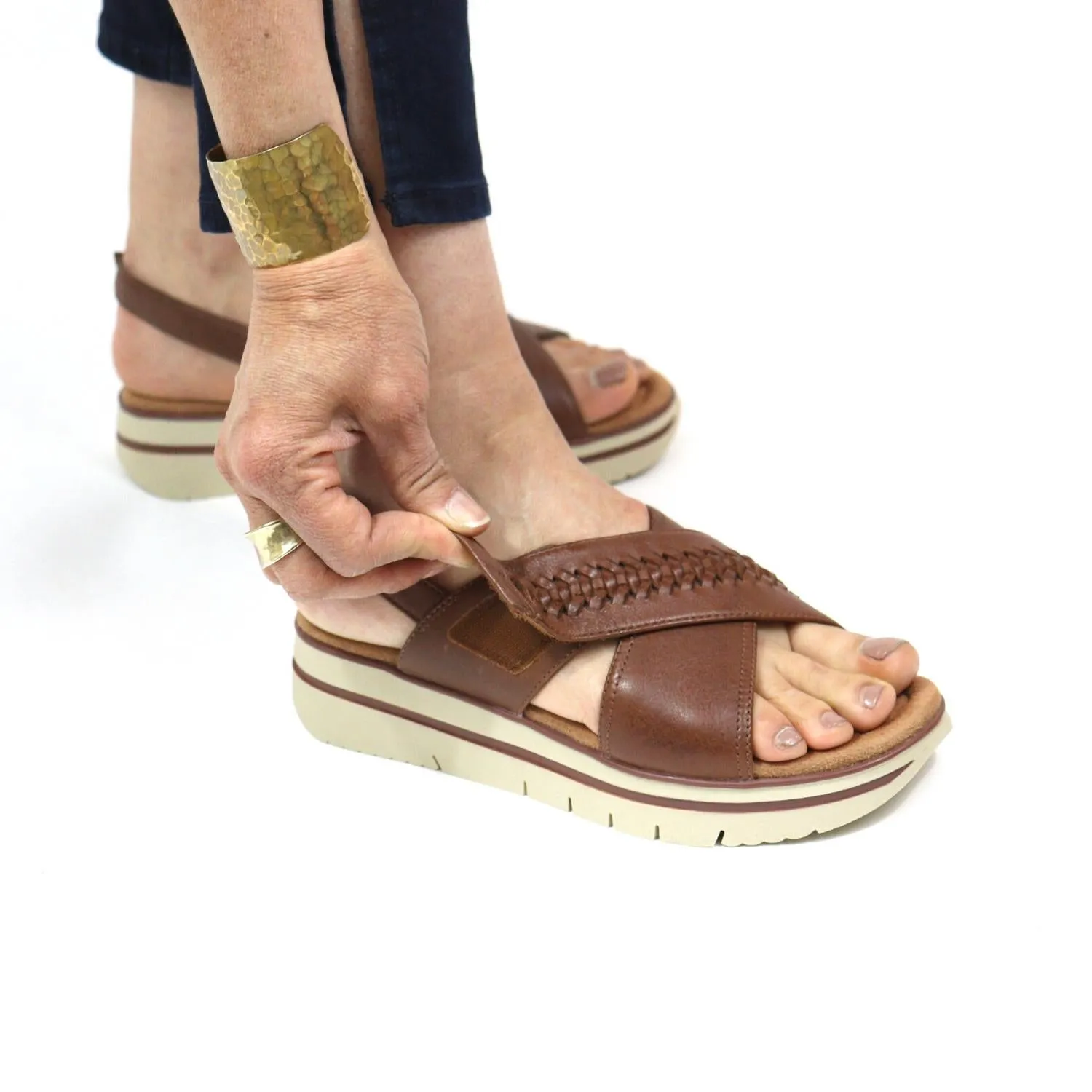 Women's Aidan Platforms In Cuoio Pebble