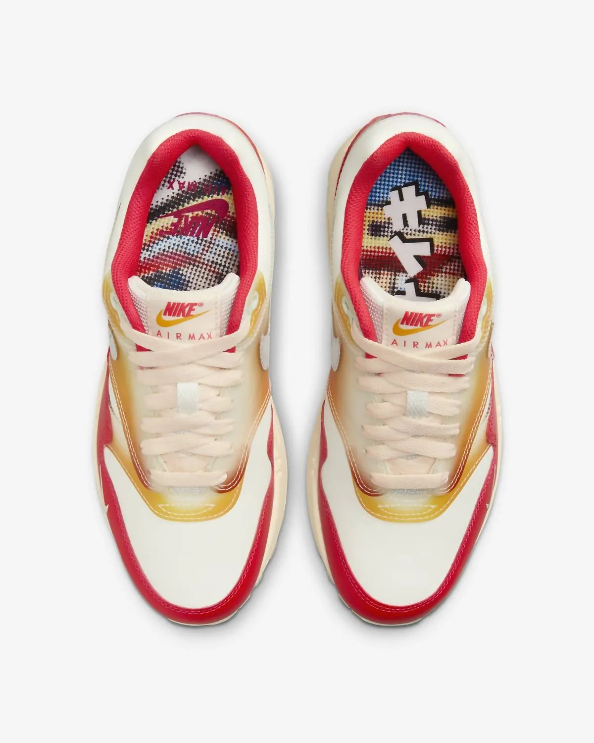 Women's Air Max 1 '87 Premium Sneakers In Sail/siren Red/sundial/metallic Silver