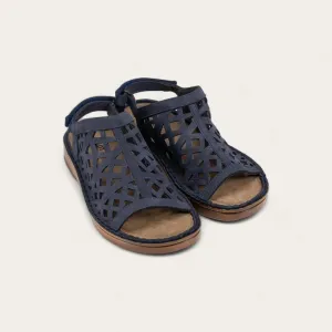Women's Amadora Velvet Nubuck Sandal In Navy