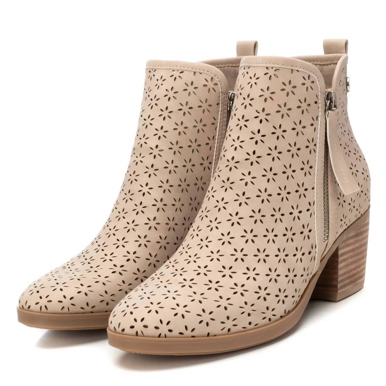 Women's Ankle Booties In Beige