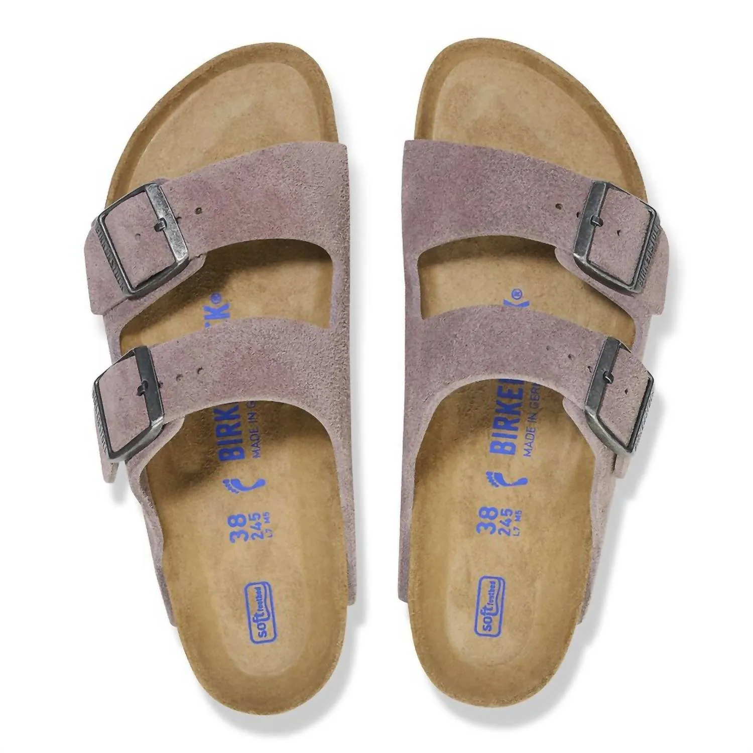 Women's Arizona Soft Footbed Sandals In Faded Purple