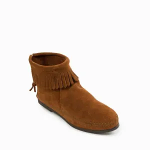 Women's Back Zip Hardsole Boots In Brown