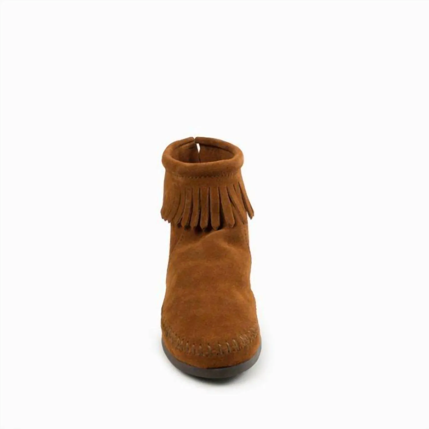 Women's Back Zip Hardsole Boots In Brown