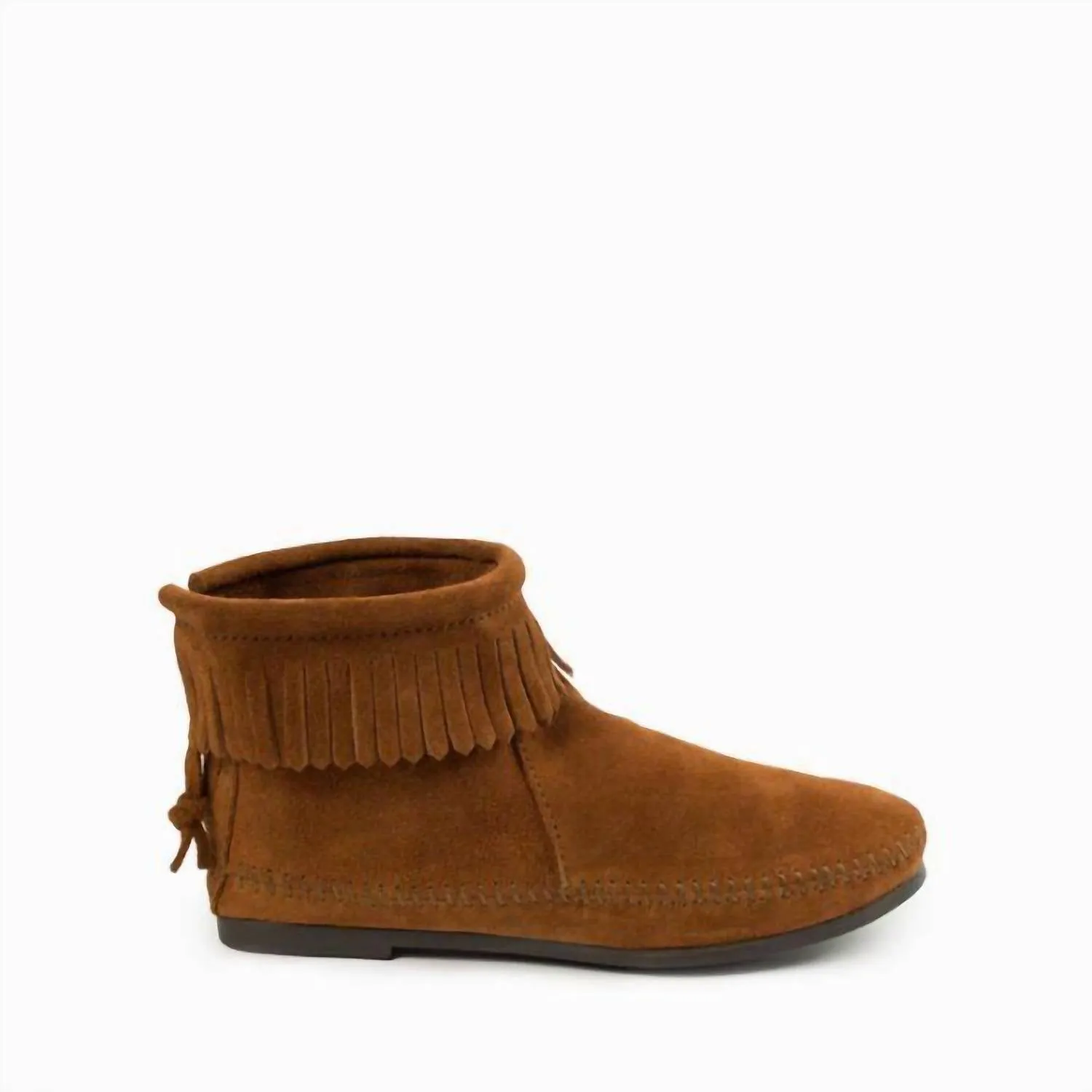 Women's Back Zip Hardsole Boots In Brown