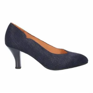 Women's Bamell Leather Pumps In Navy Raindrop