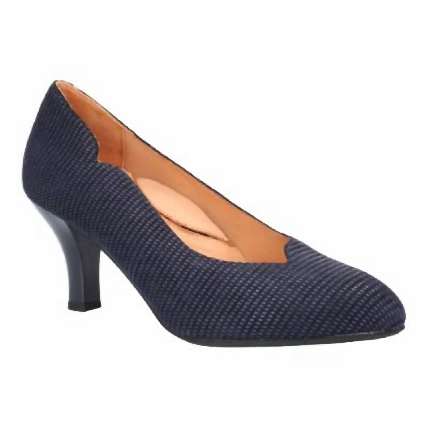 Women's Bamell Leather Pumps In Navy Raindrop