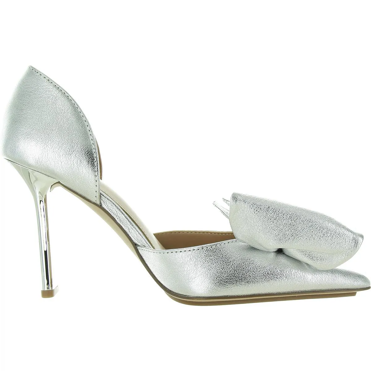 Womens Bow Leather D'Orsay Heels