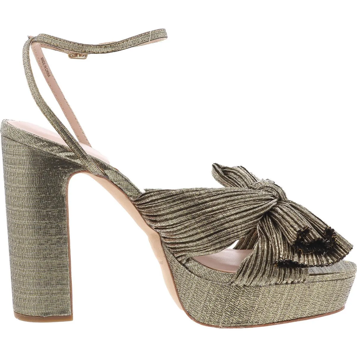 Womens Bow Manmade Ankle Strap